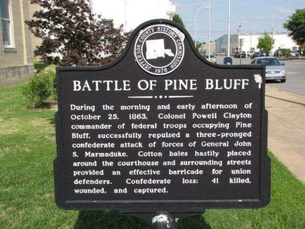 BATTLE OF PINE BLUFF MEMORIAL MARKER