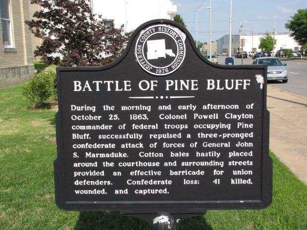 BATTLE OF PINE BLUFF MEMORIAL MARKER