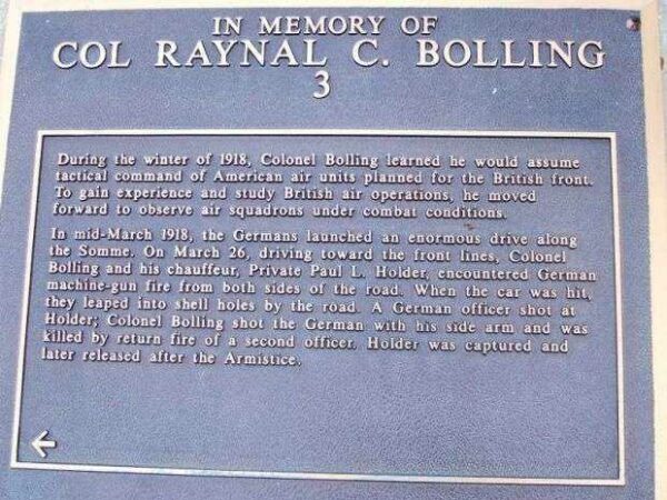 COL. RAYNAL C. BOLLING WAR MEMORIAL PLAQUE 3