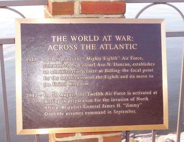 BOLLING AIR FORCE BASE MEMORIAL RIVER WALK PLAQUE I