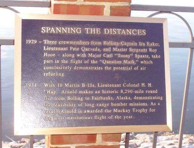 BOLLING AIR FORCE BASE MEMORIAL RIVER WALK PLAQUE F