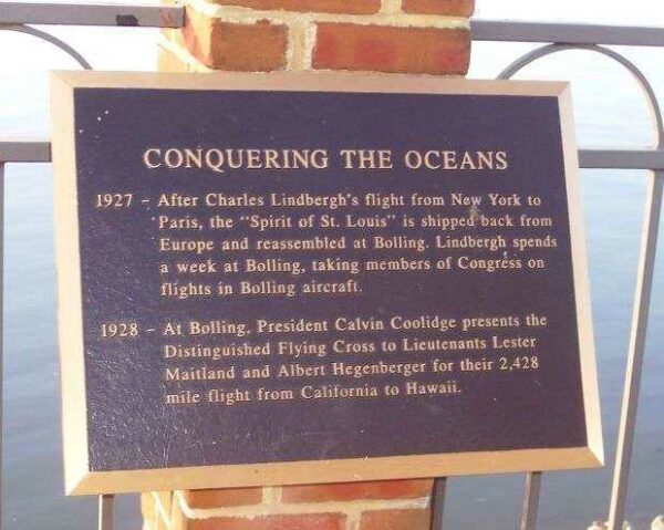 BOLLING AIR FORCE BASE MEMORIAL RIVER WALK PLAQUE D