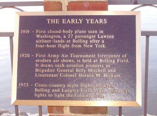 BOLLING AIR FORCE BASE MEMORIAL RIVER WALK PLAQUE B