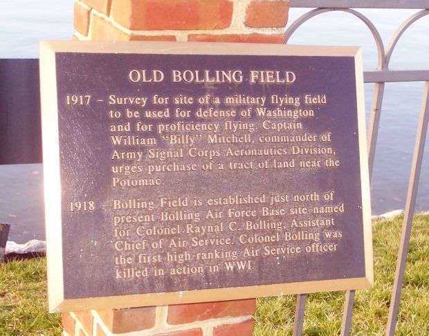 BOLLING AIR FORCE BASE MEMORIAL RIVER WALK PLAQUE A