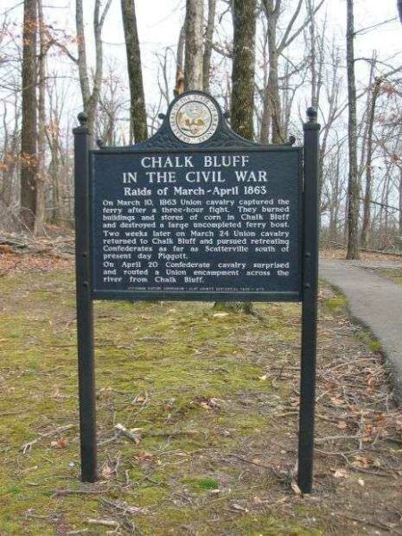 CHALK BUFF CIVIL WAR MEMORIAL MARKER