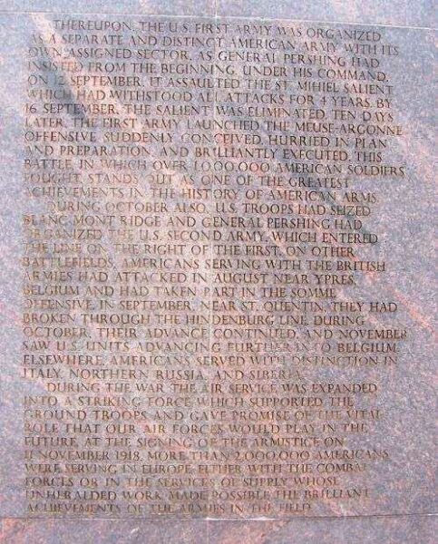 PERSHING PARK MEMORIAL NARRATIVE STONE B