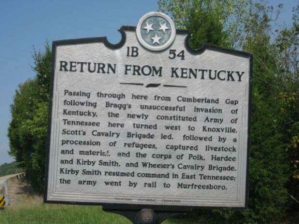 RETURN FROM KENTUCKY WAR MEMORIAL MARKER