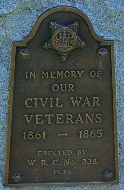 FORT RECOVERY CIVIL WAR VETERANS MEMORIAL PLAQUE