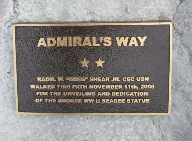 NORTH TONAWANDA U.S. NAVY SEABEE VETERANS MEMORIAL ADMIRAL’S WALKWAY PLAQUE B