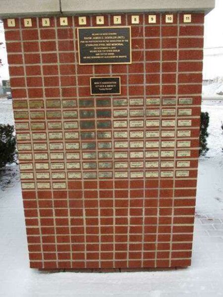 NORTH TONAWANDA STAINLESS STEEL BEE MEMORIAL PLAQUES