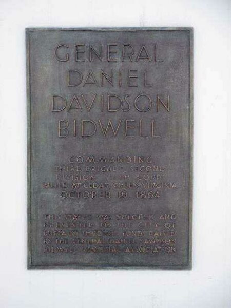 GENERAL DANIEL DAVIDSON BIDWELL WAR MEMORIAL PLAQUE