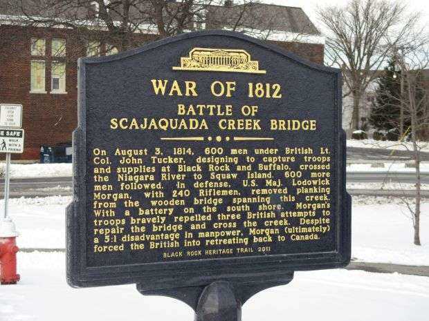 BATTLE OF SCAJAQUADA CREEK BRIDGE MEMORIAL MARKER