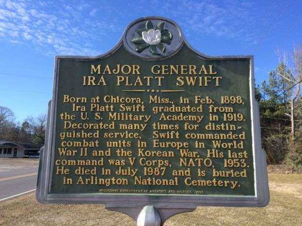 MAJOR GENERAL IRA PLATT SWIFT WAR MEMORIAL MARKER