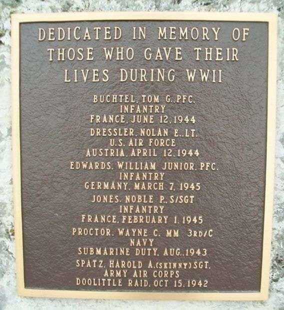 LEBO WORLD WAR II MEMORIAL PLAQUE