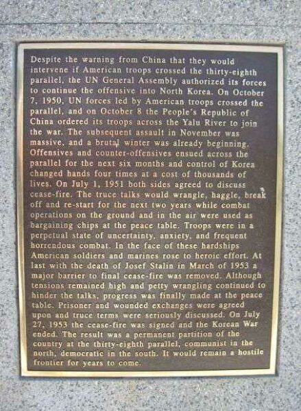 FIELD OF HONOR MEMORIAL PLAQUE J