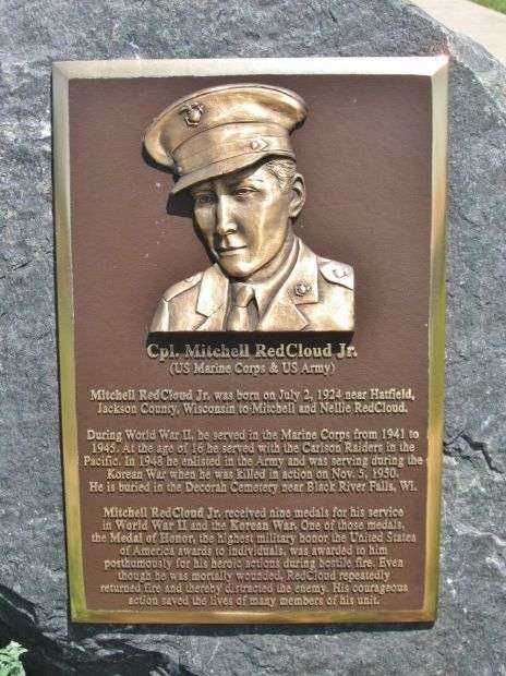 CPL. MITCHELL RED CLOUD JR. MEDAL OF HONOR MEMORIAL PLAQUE