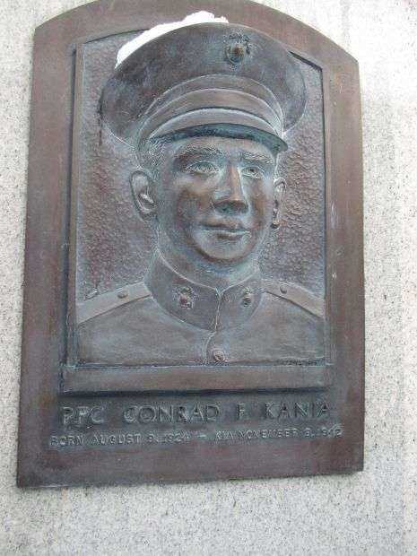 PFC. CONRAD F. KANIA MEDAL OF HONOR MEMORIAL PLAQUE