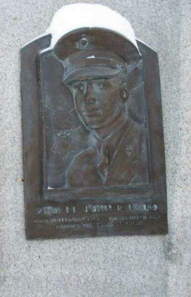 2ND. LT. JOHN P. BOBO MEDAL OF HONOR MEMORIAL PLAQUE