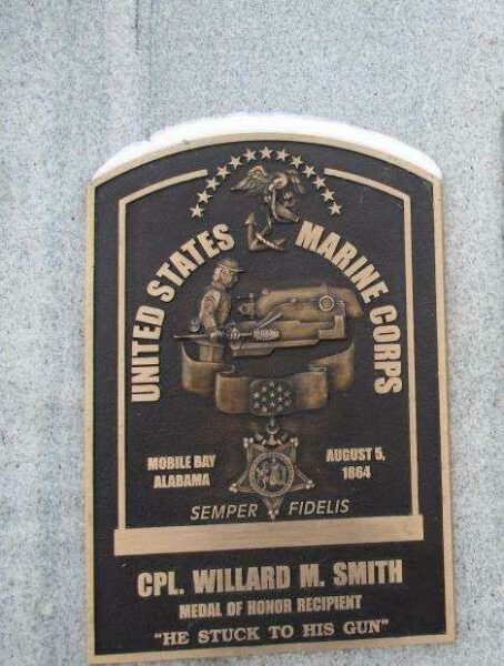 CPL. WILLARD M. SMITH MEDAL OF HONOR MEMORIAL PLAQUE
