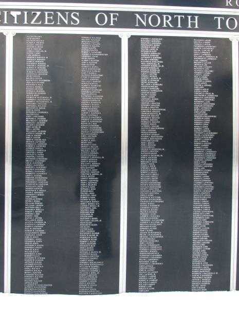 NORTH TONAWANDA WORLD WAR II MEMORIAL PLAQUE C