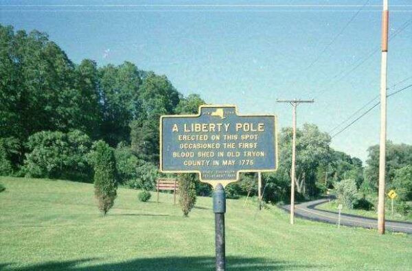 A LIBERTY POLE MEMORIAL MARKER