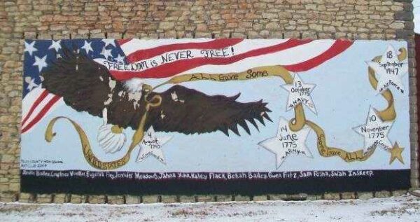 RILEY COUNTY HIGH SCHOOL WAR MEMORIAL MURAL