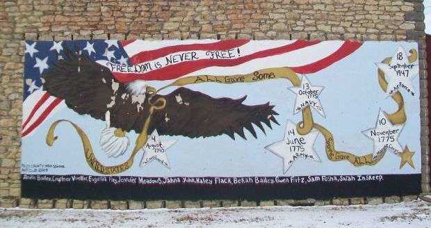 RILEY COUNTY HIGH SCHOOL WAR MEMORIAL MURAL