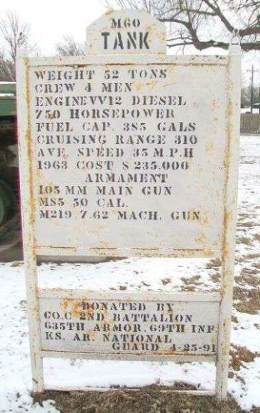 M60 MAIN TANK PLAQUE