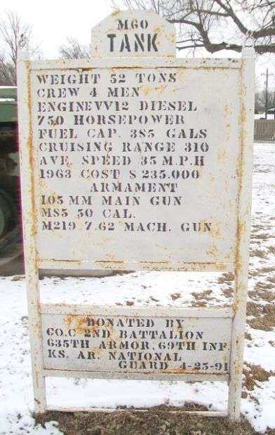 M60 MAIN TANK PLAQUE