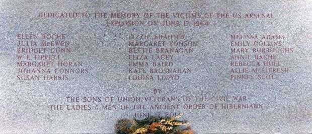 U.S. ARSENAL EXPLOSION MEMORIAL DEDICATION STONE
