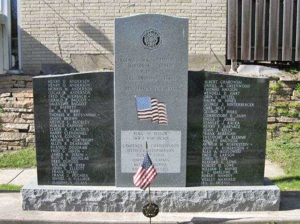 AMERICAN LEGION POST 187 WORLD WAR I MEMORIAL