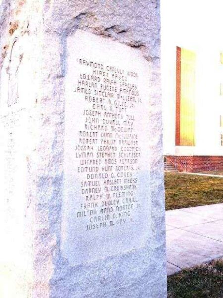 GEORGE WASHINGTON HIGH SCHOOL WORLD WAR II MEMORIAL SIDE C