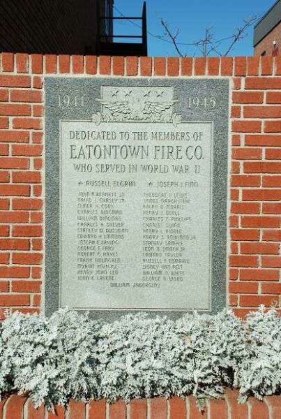 EATONTOWN FIRE CO. WORLD WAR II MEMORIAL