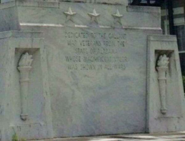 ALABAMA WAR VETERANS MONUMENT DEDICATION STONE