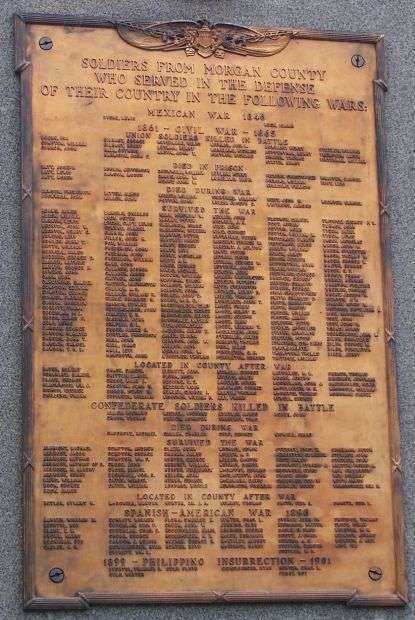 MORGAN COUNTY VETERANS MEMORIAL PLAQUE A
