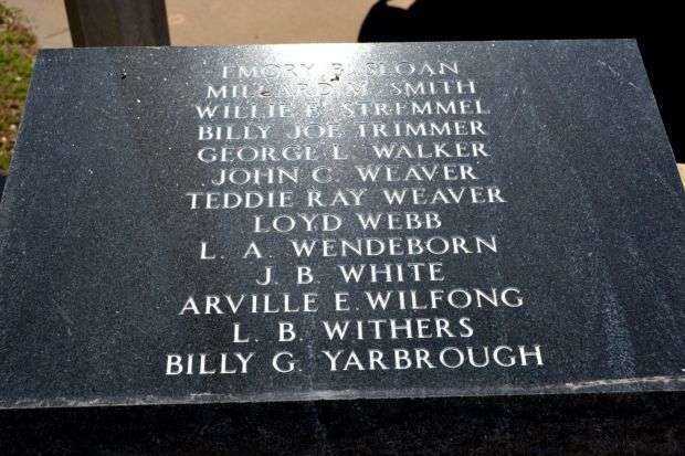 HASKELL COUNTY VETERANS MEMORIAL STONE F