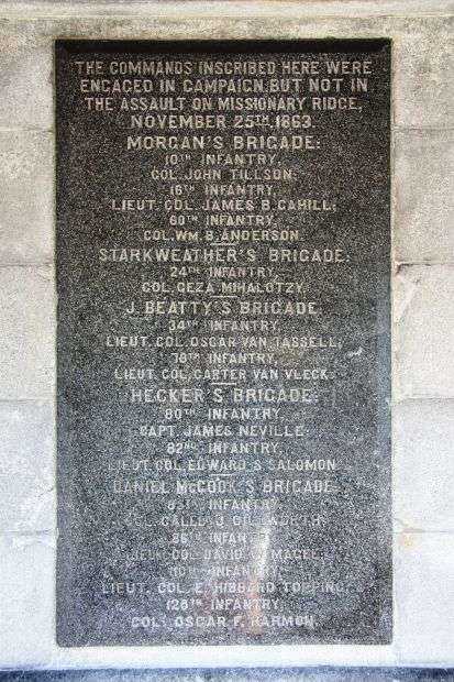 ILLINOIS MONUMENT AT MISSIONARY RIDGE PLAQUE A