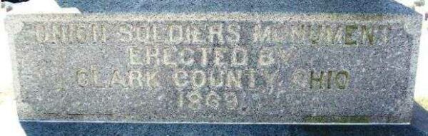 UNION SOLDIERS MONUMENT DEDICATION STONE