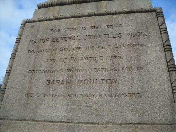 MAJOR GENERAL JOHN ELLIS WOOL MONUMENT STONE A
