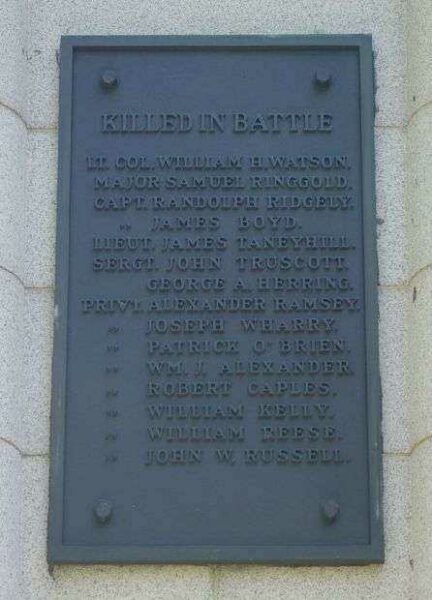 MEMORIAL TO MARYLANDERS KILLED IN WAR WITH MEXICO PLAQUE C