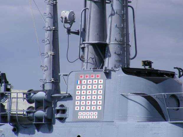 U.S.S. BOWFIN (SS287) SUBMARINE WAR MEMORIAL ENEMY CASUALTIES COUNT