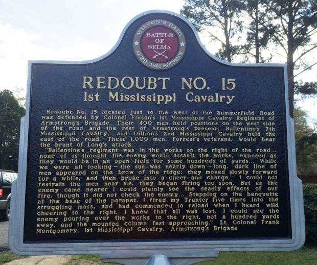 REDOUBT NO. 15 WAR MEMORIAL MARKER FRONT