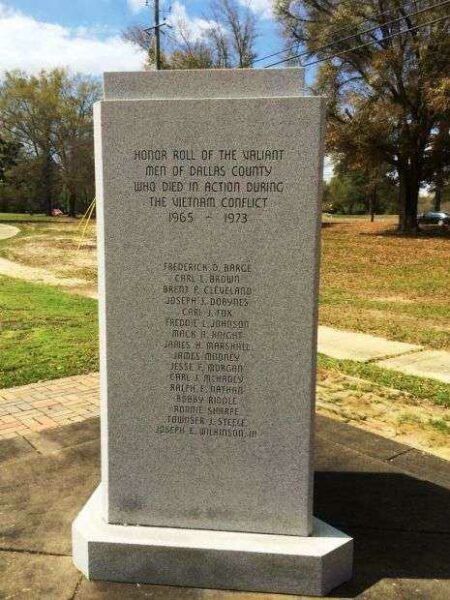 DALLAS COUNTY VIETNAM WAR MEMORIAL BACK