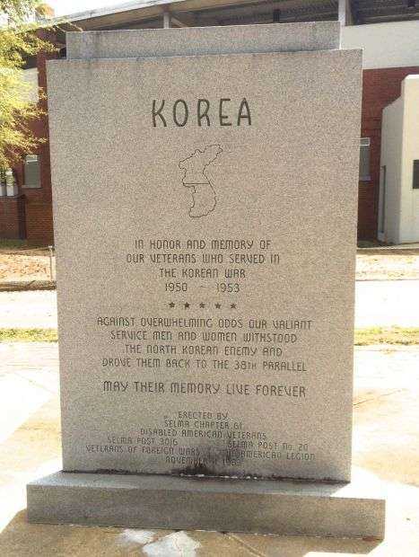 DALLAS COUNTY KOREAN WAR MEMORIAL FRONT