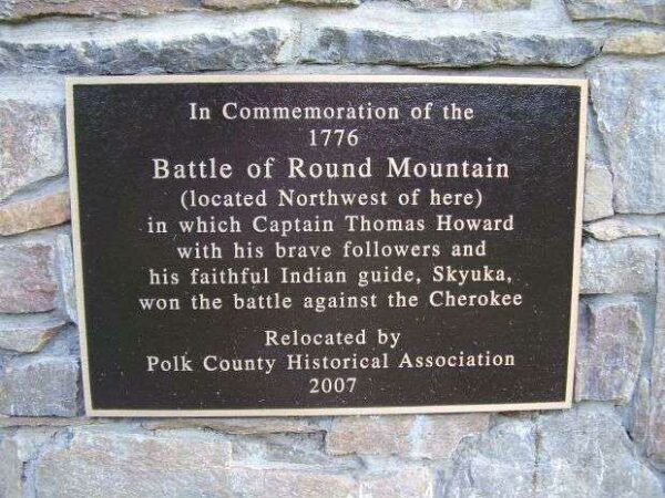 BATTLE OF ROUND MOUNTAIN REVOLUTIONARY WAR MEMORIAL PLAQUE