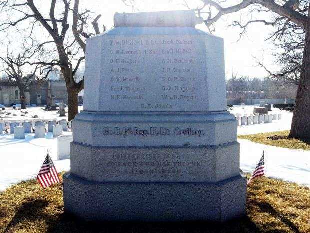 CO. B. 1ST REG. ILL. LT ARTILLERY WAR MEMORIAL
