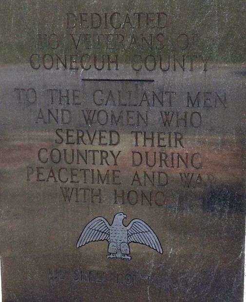 CONECUH COUNTY WAR MEMORIAL DEDICATION STONE