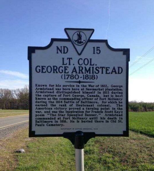 LT. COL. GEORGE ARMISTEAD WAR MEMORIAL MARKER