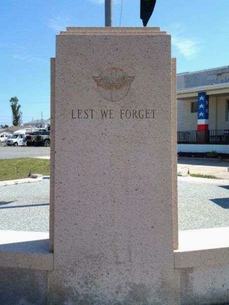 SEASIDE HEIGHTS WAR MEMORIAL STONE C BACK