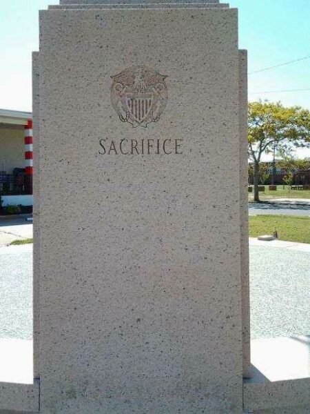 SEASIDE HEIGHTS WAR MEMORIAL STONE B BACK